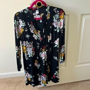 Black floral old navy dress shirt
